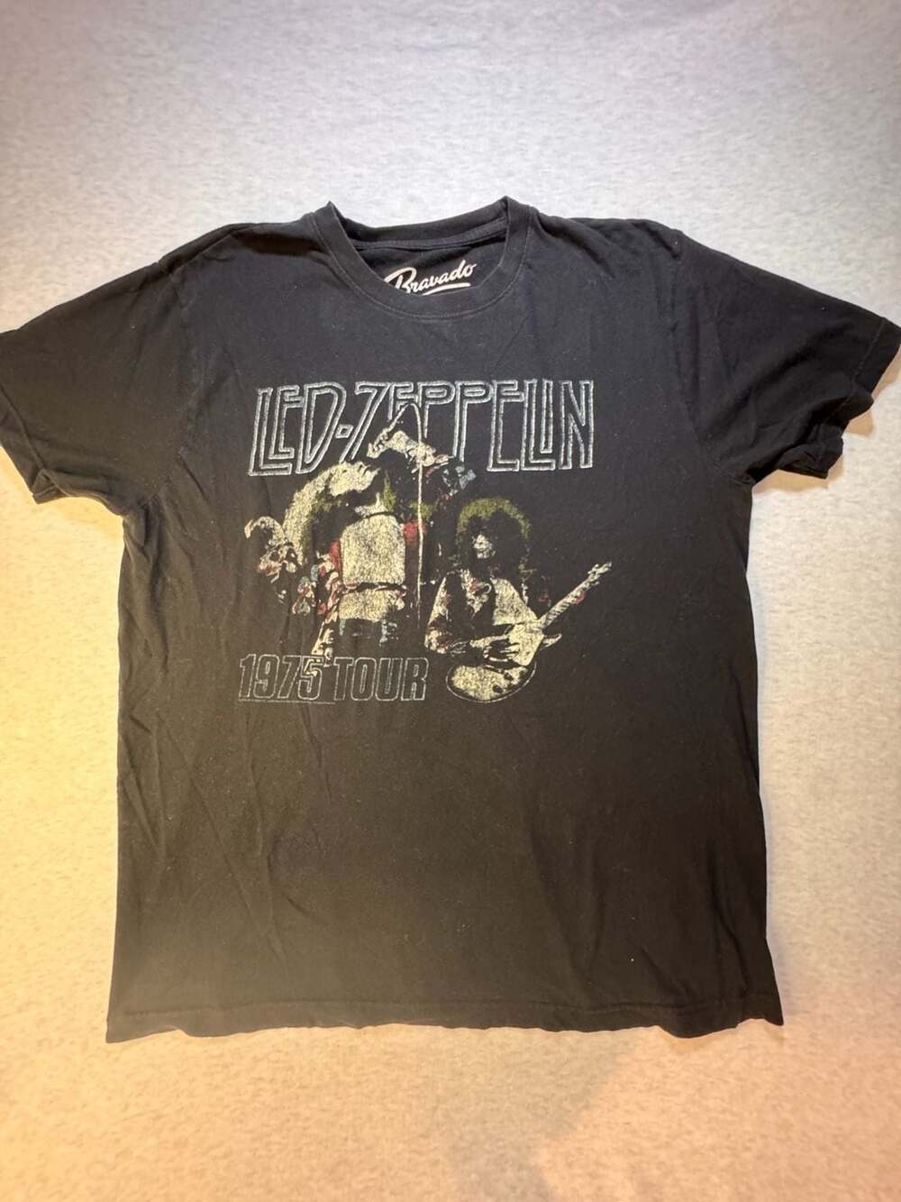 Bravado Led Zeppelin 1975 Tour Vintage Wash Black T-Shirt